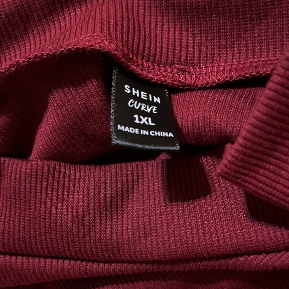 SHEIN Burgundy Long Sleeve Top - Picture 3 of 3
